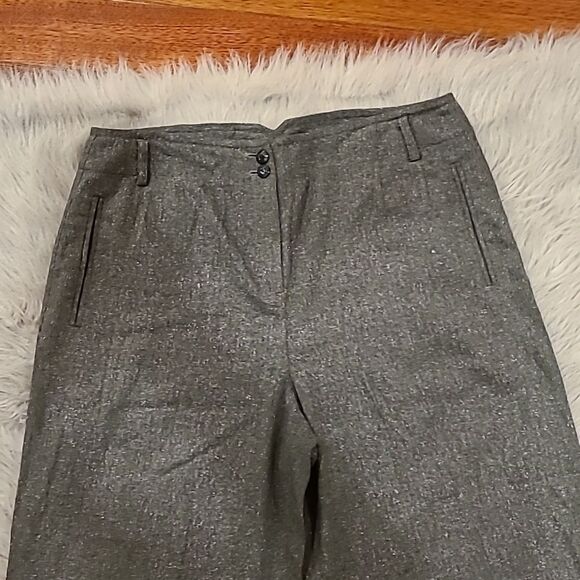 J jill womens gray wool blend ankle length pants size 12 - Picture 2 of 9